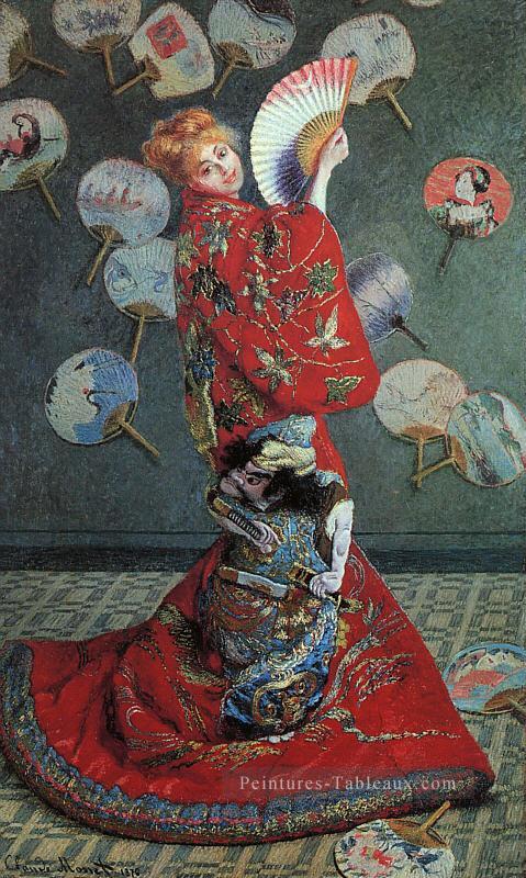 La Japonaise Camille Monet en costume japonais Peintures à l'huile